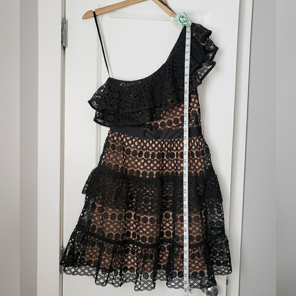 NWT Self Portrait Black Floral Chain Dress US4 - Picture 16 of 16